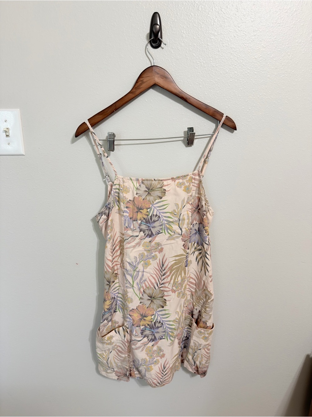 Rip Curl “Paradise Calling” Tropical Floral Mini Dress / Romper
